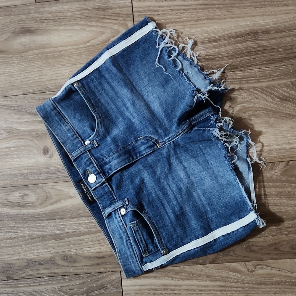 Banana Republic Denim Mid-Rise Distressed Stretch Blue Jean Shorts Women's 27